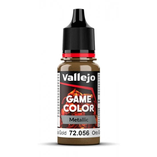Vallejo 72056 Acrylic Paint - Game Colour #Metal Glorious Gold (18 ml/0.6 fl oz)