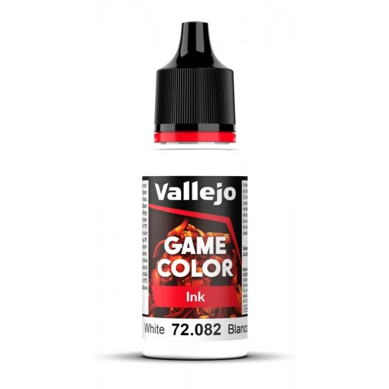 Vallejo 72082 Acrylic Paint - Game Colour Ink #White (18 ml/0.6 fl oz)
