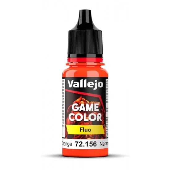 Vallejo 72156 Acrylic Paint - Game Colour Fluo #Fluorescent Orange (18 ml/0.6 fl oz)