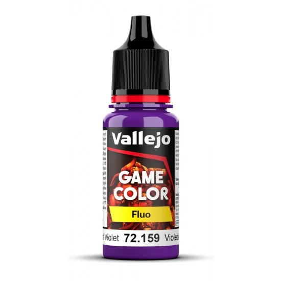 Vallejo 72159 Acrylic Paint - Game Colour Fluo #Fluorescent Violet (18 ml/0.6 fl oz)