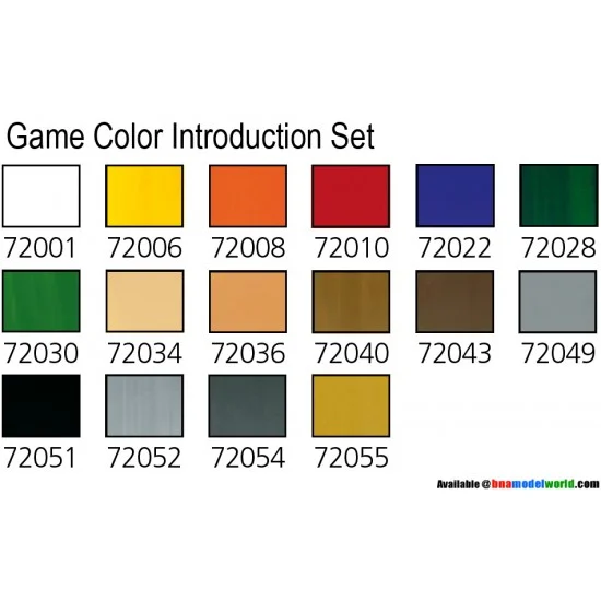 Vallejo 72299 Game Colour Paint Set - Introduction Set (16 x 17ml)