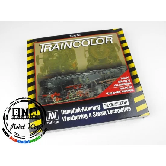 Vallejo 73099 Train / Steam Locomotive Weathering Paint Set - Hobby & Model Paints