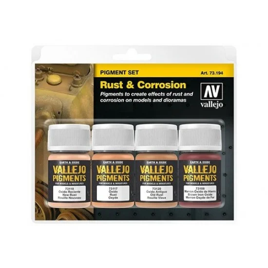 Vallejo 73194 Pigments Set - Rust and Corrosion (4x 30ml)