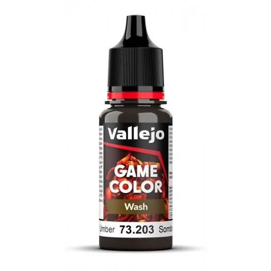 Vallejo 73203 Acrylic Paint - Game Colour Wash #Umber (18 ml/0.6 fl oz)