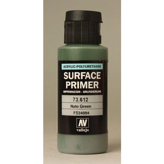 Vallejo 73612 NATO Green FS34094 Surface Primer 60ml - Hobby & Model Paints