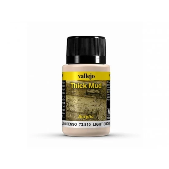 Vallejo 73810 Weathering Effects - Light Brown Thick Mud 40ml