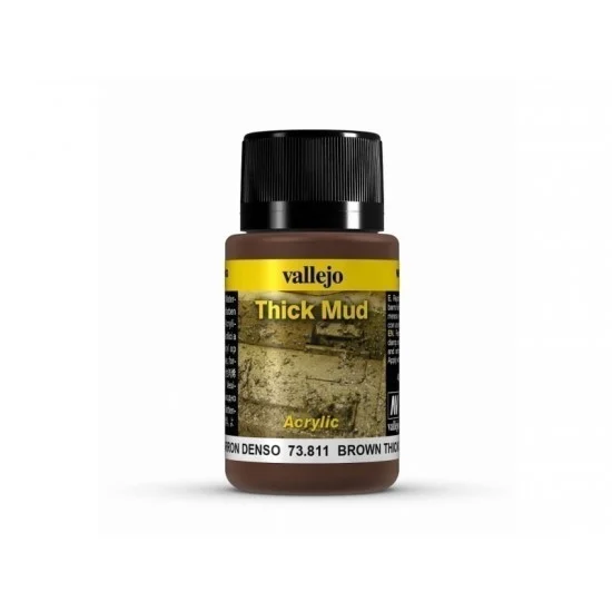 Vallejo 73811 Weathering Effects - Brown Thick Mud 40ml