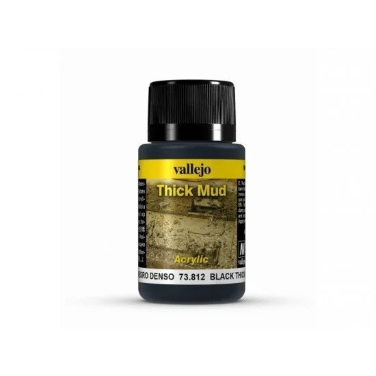 Vallejo 73812 Weathering Effects - Black Thick Mud 40ml