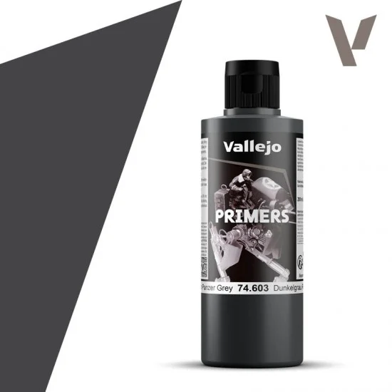 Vallejo 74603 Acrylic-Polyurethane - German Panzer Grey Surface Primer (RAL7021) 200ml