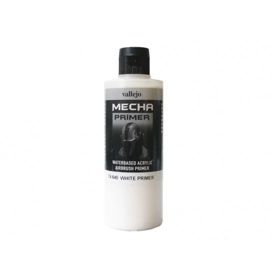 Vallejo 74640 Mecha Colour White Primer (200ml) - Hobby & Model Paints