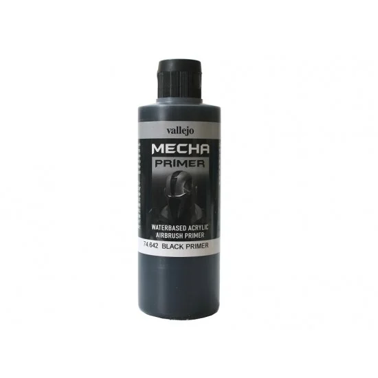 Vallejo 74642 Mecha Colour Black Primer (200ml) - Hobby & Model Paints