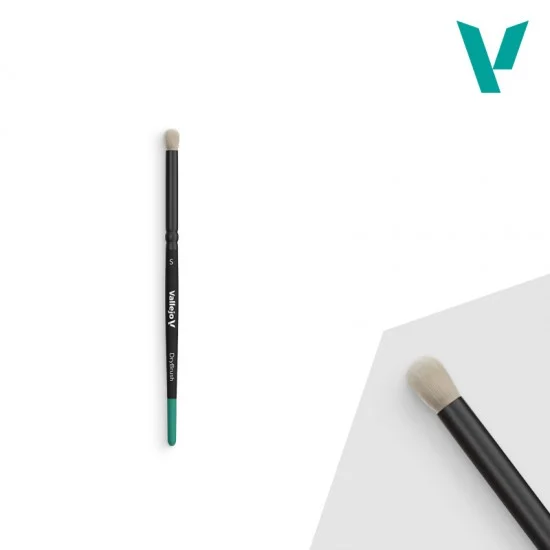 Vallejo B07001 Hobby Brushes: Dry Brush Natural Hair Small - Hobby & Model Paints