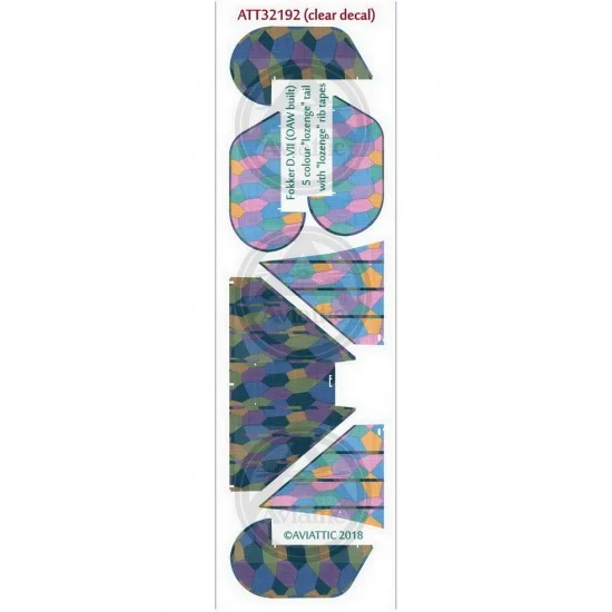 Aviattic ATT32192 1/32 Fokker DVii (Oaw Built) 5 Colour "Lozenge" With Lozenge Rib Tapes - Model Planes