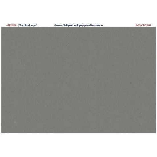 Aviattic ATT32230 1/32 (Clear Decal Paper) "Feldgrau" Dark Grey-Green Linen/Canvas Effect
