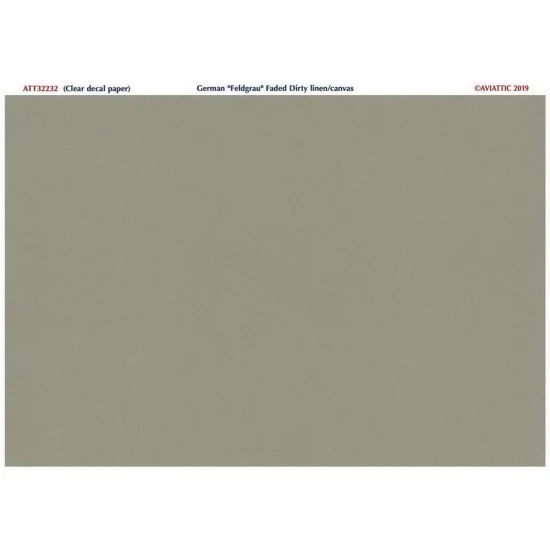 Aviattic ATT32232 1/32 (Clear Decal Paper) "Feldgrau" Dirty, Faded Grey-Green Linen/Canvas Effect