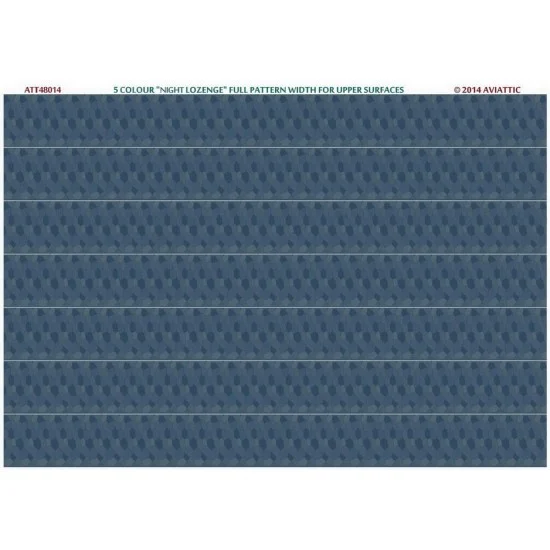 Aviattic ATT48014 Decals for 1/48 Upper Surfaces 5 Colour "Night Lozenge" Full Pattern Width - Model Planes