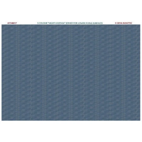 Aviattic ATT48017 Decals for 1/48 Lower Flying Surfaces 5 Colour "Night Lozenge" Joined Ver. - Model Planes