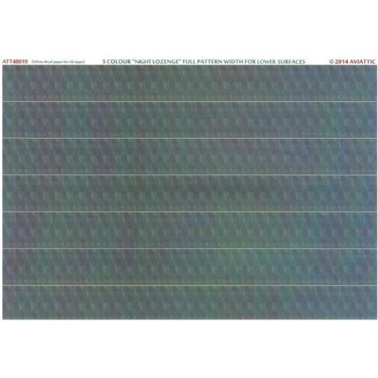 Aviattic ATT48019 Decals for 1/48 Lower Surfaces 5 Colour "Night Lozenge" Full Pattern Width - Model Planes