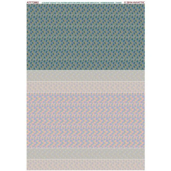 Aviattic ATT72002 Decals for 1/72 Upper & Lower Surfaces 4 Colour Full Pattern w/interior Reversed (Faded) - Model Planes