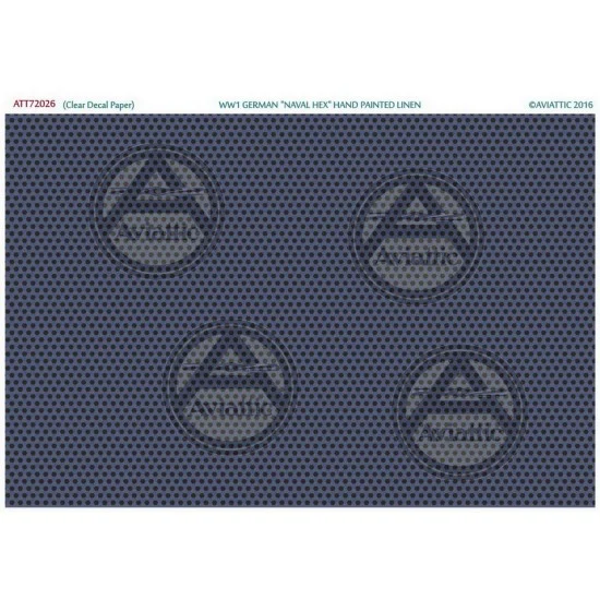 Aviattic ATT72026 Decals for 1/72 WWi German "Naval Hex" Hand Painted Linen - Model Planes