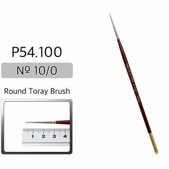 Vallejo B02100 Round Toray Brush No.10/0 Paint Brush - Hobby & Model Paints