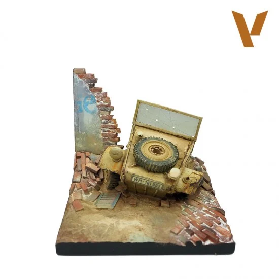 Vallejo SC008 Scenics Kubelwagen Base #Front (7 x 7 x 6 cm / 2.75 x 2.75 x 2.36 in) - Scenics & Diorama