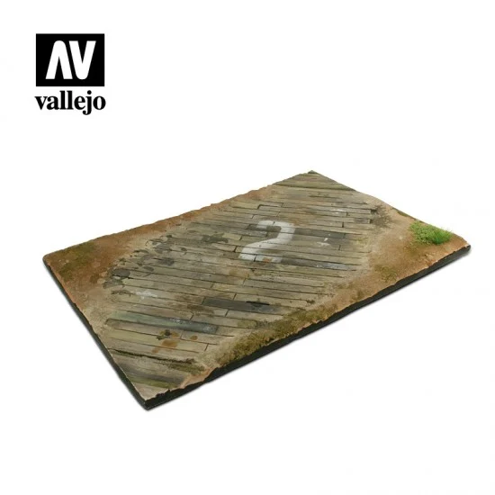 Vallejo SC102 Wooden Airfield Surface Diorama Base 31 x 21 cm (12.20 x 8.26 in) - Scenics & Diorama