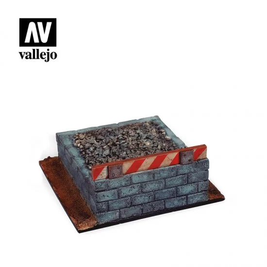 Vallejo SC120 1/35 Railroad Buffer Block (11x11x5.5 cm/4.33x4.33x2.16 in) - Scenics & Diorama