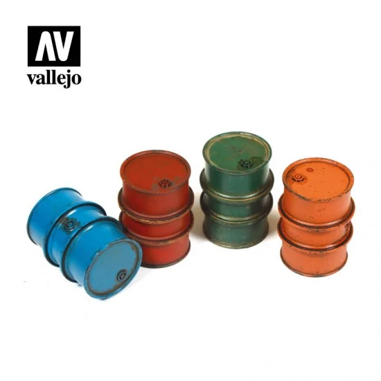Vallejo SC203 1/35 Civilian Fuel Drums (4pcs) - Scenics & Diorama