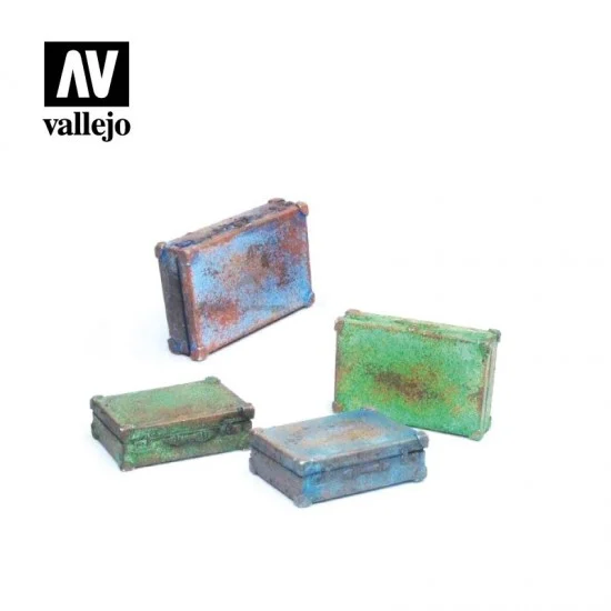 Vallejo SC226 1/35 Metal Suitcases (4pcs) - Scenics & Diorama