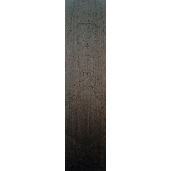 Artwox 10016A 1/350 IJN Musashi Wooden Deck (Black Deck) for Tamiya kit #78016 - Model Ships & Boats