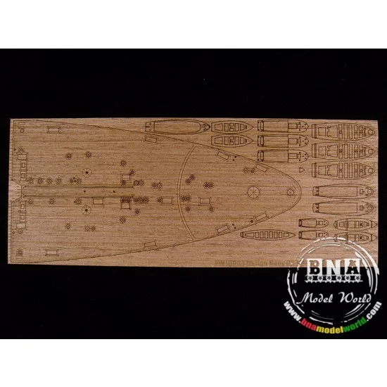 Artwox 10034 1/350 WWII Italian Navy Battleship Roma Wooden Deck for Trumpeter kit #05318 - Model Ships & Boats