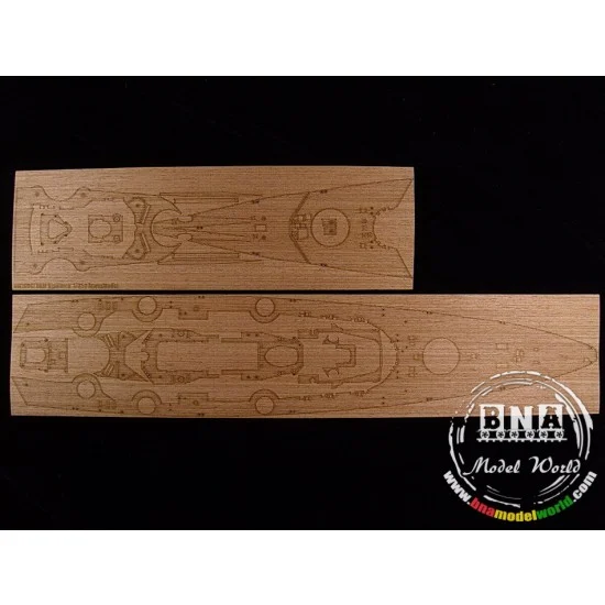 Artwox 10047 1/350 DKM Bismarck Wooden Deck for Academy kit #BA904 - Model Ships & Boats