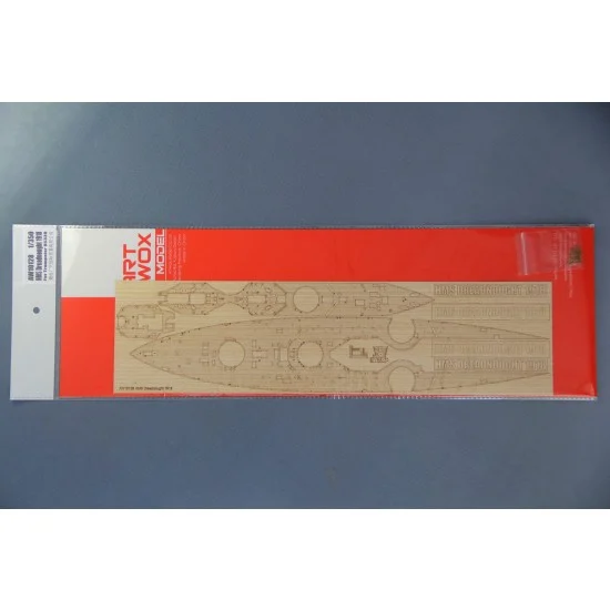 Artwox 10128 1/350 HMS Dreadnought 1918 Wooden Deck Set for Trumpeter #05330 kit - Model Ships & Boats
