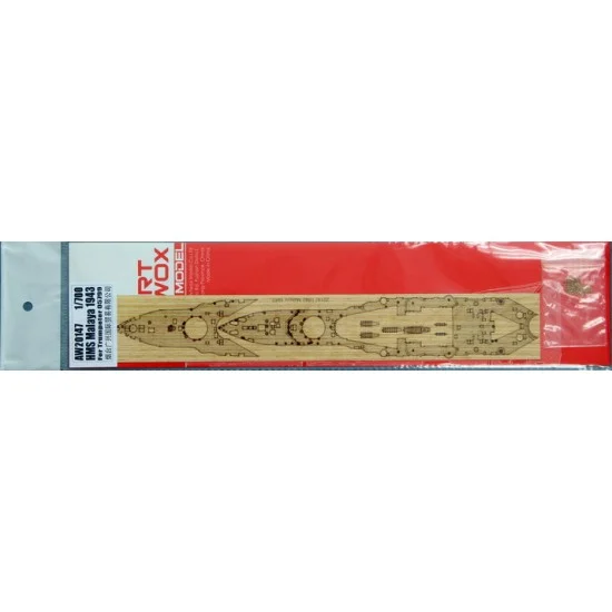 Artwox 20147 1/700 HMS Malaya 1943 Wooden Deck Set for Trumpeter kit #05799 - Model Ships & Boats
