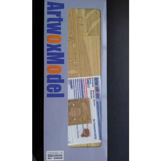 Artwox 30003A 1/200 German Bismarck Battleship Wooden Deck (maple wood colour) for Trumpeter #03702 - Model Ships & Boats