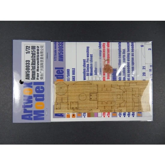 Artwox 50033 1/72 German Fast Attack Craft S-100 Wooden Deck for Revell kit #5002