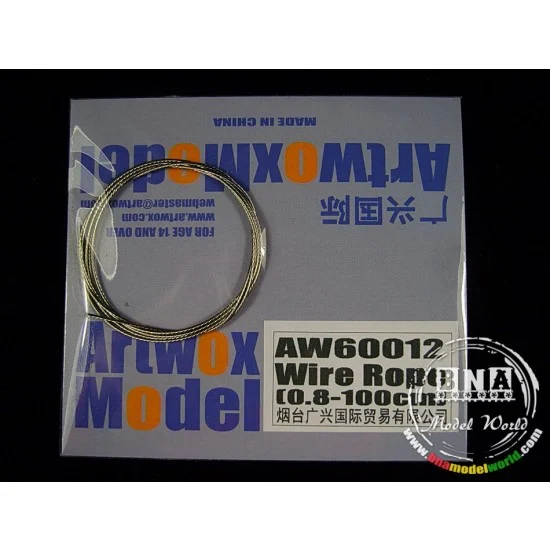 Artwox 60012 Stainless Steel Wire Rope (Diameter: 0.8mm, Length: 100cm) - Hobby Tools & Supplies