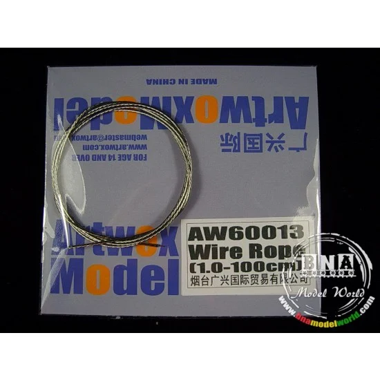 Artwox 60013 Stainless Steel Wire Rope (Diameter: 1.0mm, Length: 100cm) - Hobby Tools & Supplies