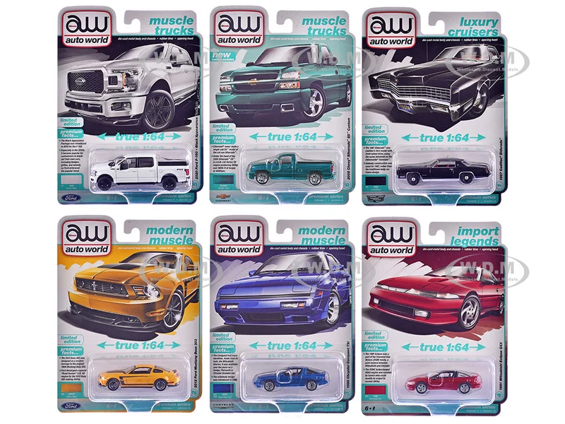 Auto World Premium 2025 Release 1 Set A of 6 pieces 1/64 Diecast Model Cars by Auto World - 1/64 Scale Sets