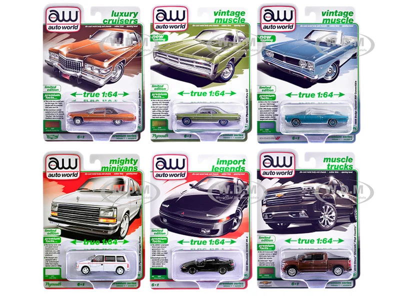 Auto World Premium 2026 Release 1 Set A of 6 pieces 1/64 Diecast Model Cars by Auto World - 1/64 Scale Sets
