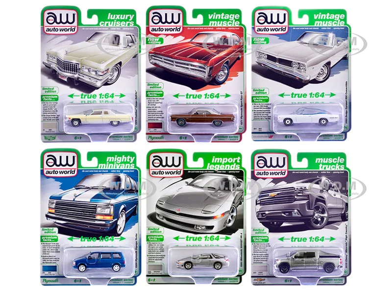 Auto World Premium 2026 Release 1 Set B of 6 pieces 1/64 Diecast Model Cars by Auto World - 1/64 Scale Sets