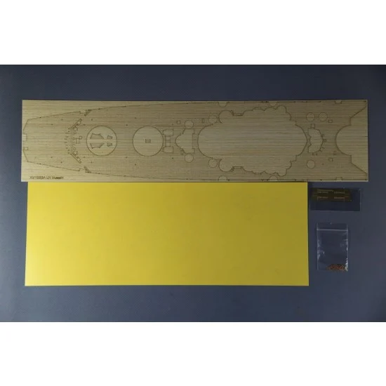 Artwox AM10003A 1/350 IJN Musashi Wooden Deck w/Masking Sheet & Photoetch for Tamiya #78016/78031 - Model Ships & Boats