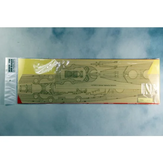 Artwox AM10007A 1/350 DKM Bismarck Wooden Deck w/Masking Sheet & Photoetch for Tamiya kit #78013 - Model Ships & Boats