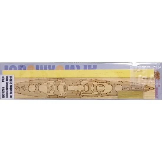 Artwox AM20018A 1/700 Japanese Navy Battleship Mutsu Wooden Deck w/Masking Sheet & PE for Aoshima #045091 - Model Ships & Boats