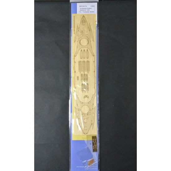 Artwox BM10017A 1/350 Schleswig-Holstein 1908 Wooden Deck w/Masking Sheet & PE for Trumpeter kit #05355