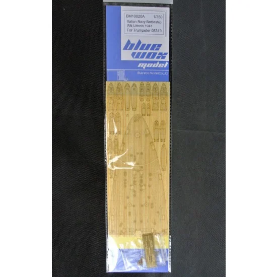 Artwox BM10020A 1/350 Italian Navy RN Littorio 1941 Wooden Deck w/Masking & PE for Trumpeter kit #05319 - Model Ships & Boats