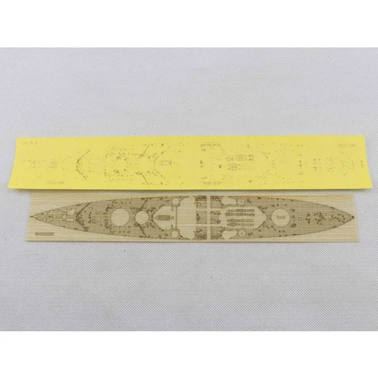 Artwox BM20035A 1/700 HMS Duke of York 1943 Wooden Deck and Mask for Flyhawk #FH1118/S - Model Ships & Boats