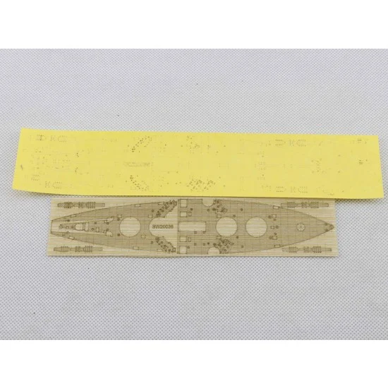Artwox BM20036A 1/700 USS West Virginia BB-48 1945 Wooden Deck and Mask for Trumpeter #05772