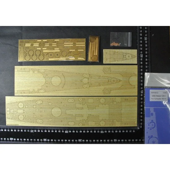 Artwox BW10013 1/350 USS Hawaii CB-3 Wooden Deck for Hobby Boss kit #86515
